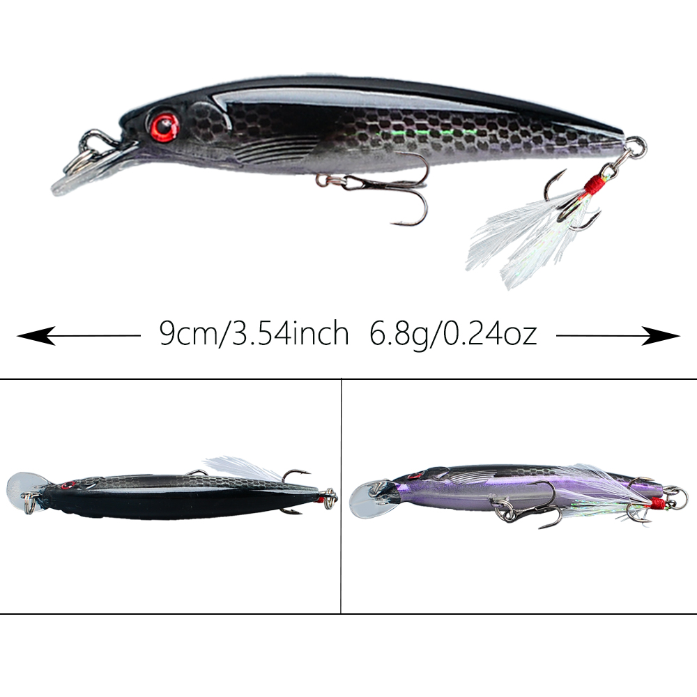 10pcs Bionic Minnow Fishing Lu - огляд і ціна Fishing Hook Treble