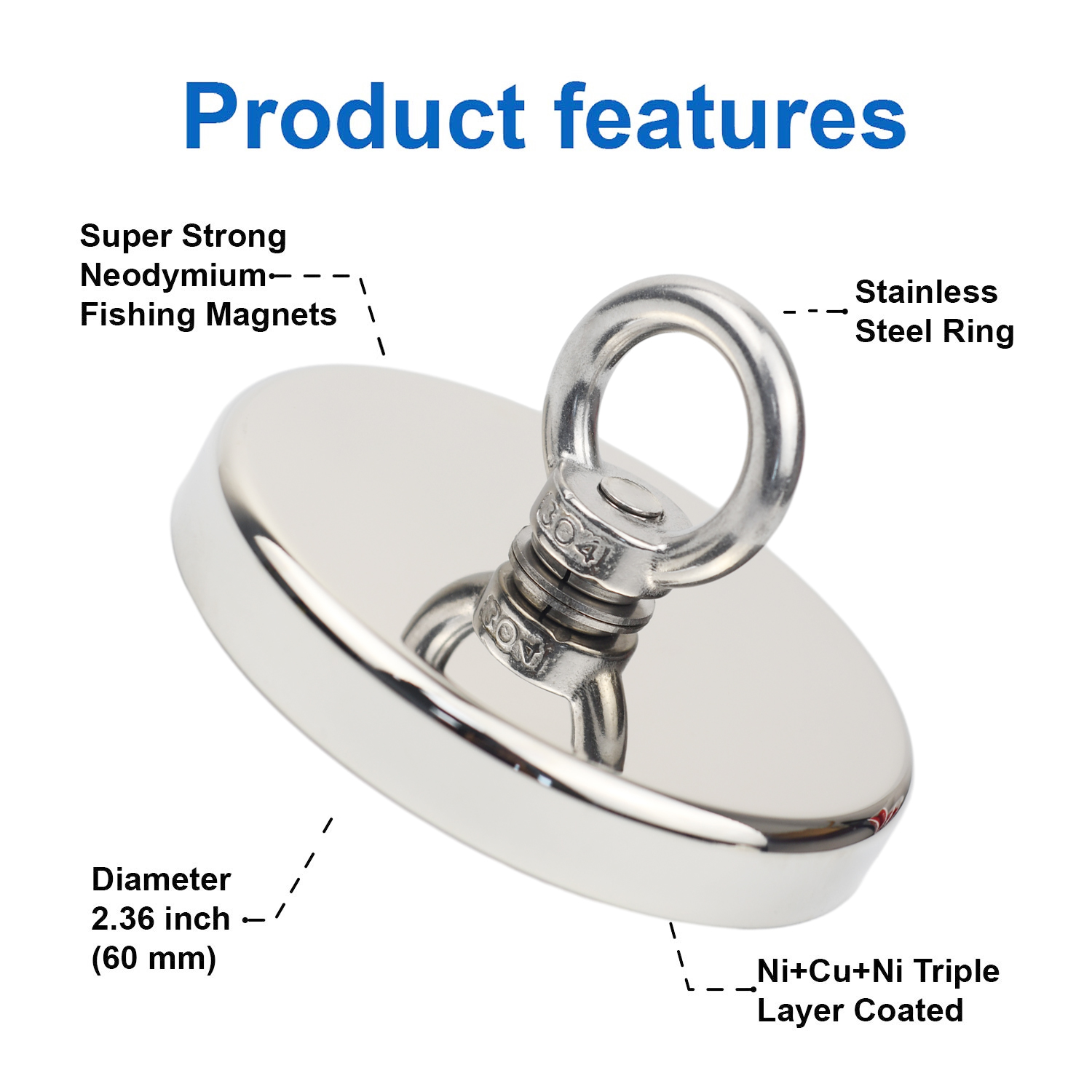D90 Pull Max 350kg Super Stron - огляд і ціна Fishing Hook Stainless Steel
