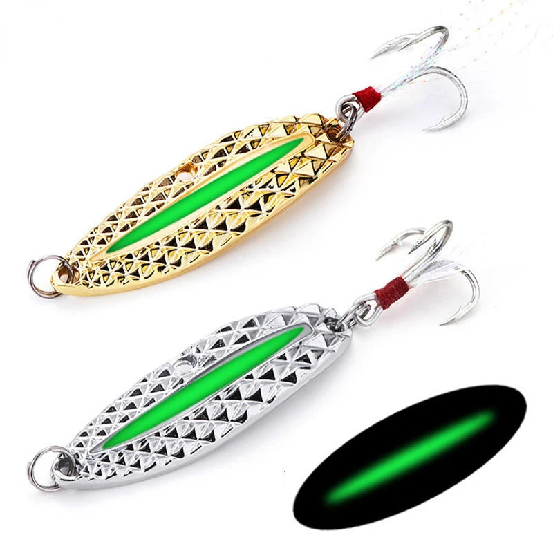 1PC Metal Luminous Spinner Spo - огляд і ціна Fishing Hook Treble