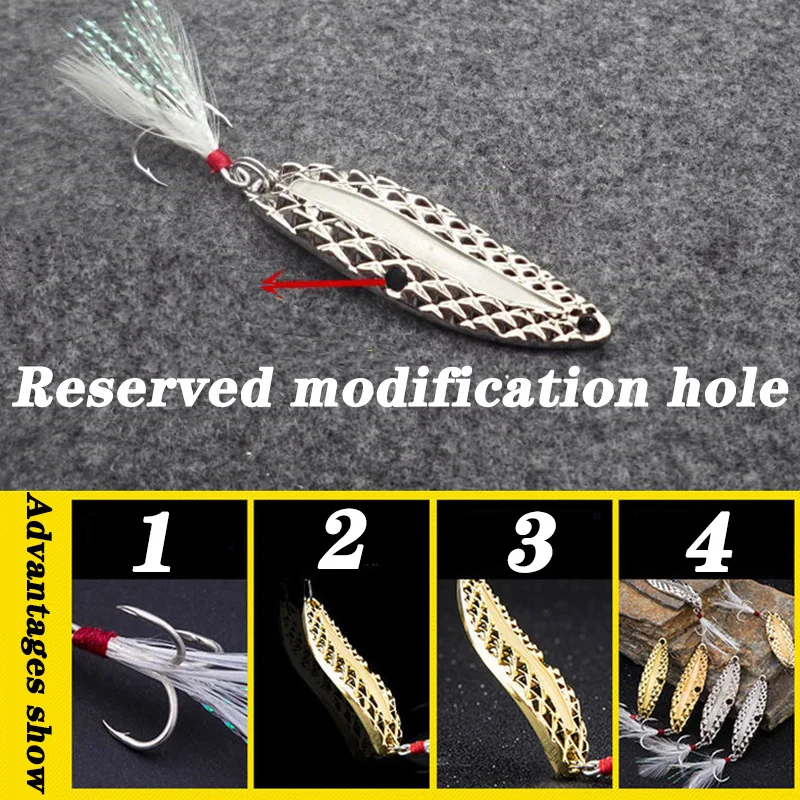 1PC Metal Luminous Spinner Spo - огляд і ціна Fishing Hook Treble