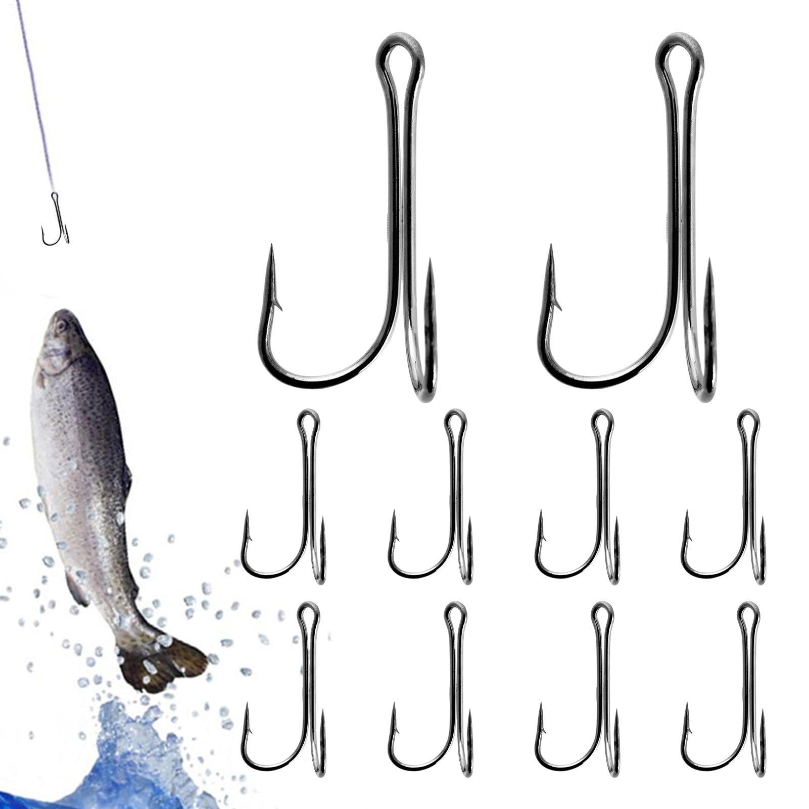 Barbed Fish Hooks 10 Pack High - огляд і ціна Fishing Hook Treble