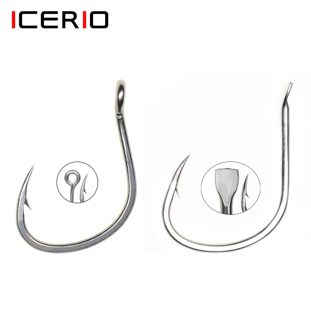 ICERIO 10PCS Matte Tin Coating - огляд і ціна Fishing Hook Offset