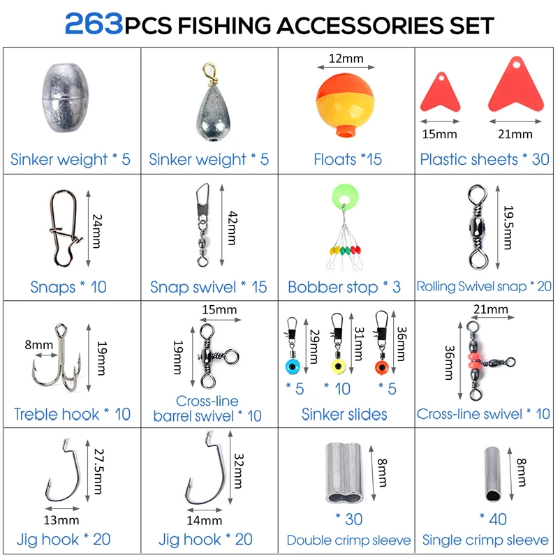 263pcs Outdoor Fishing Accesso - огляд і ціна Fishing Hook Jig