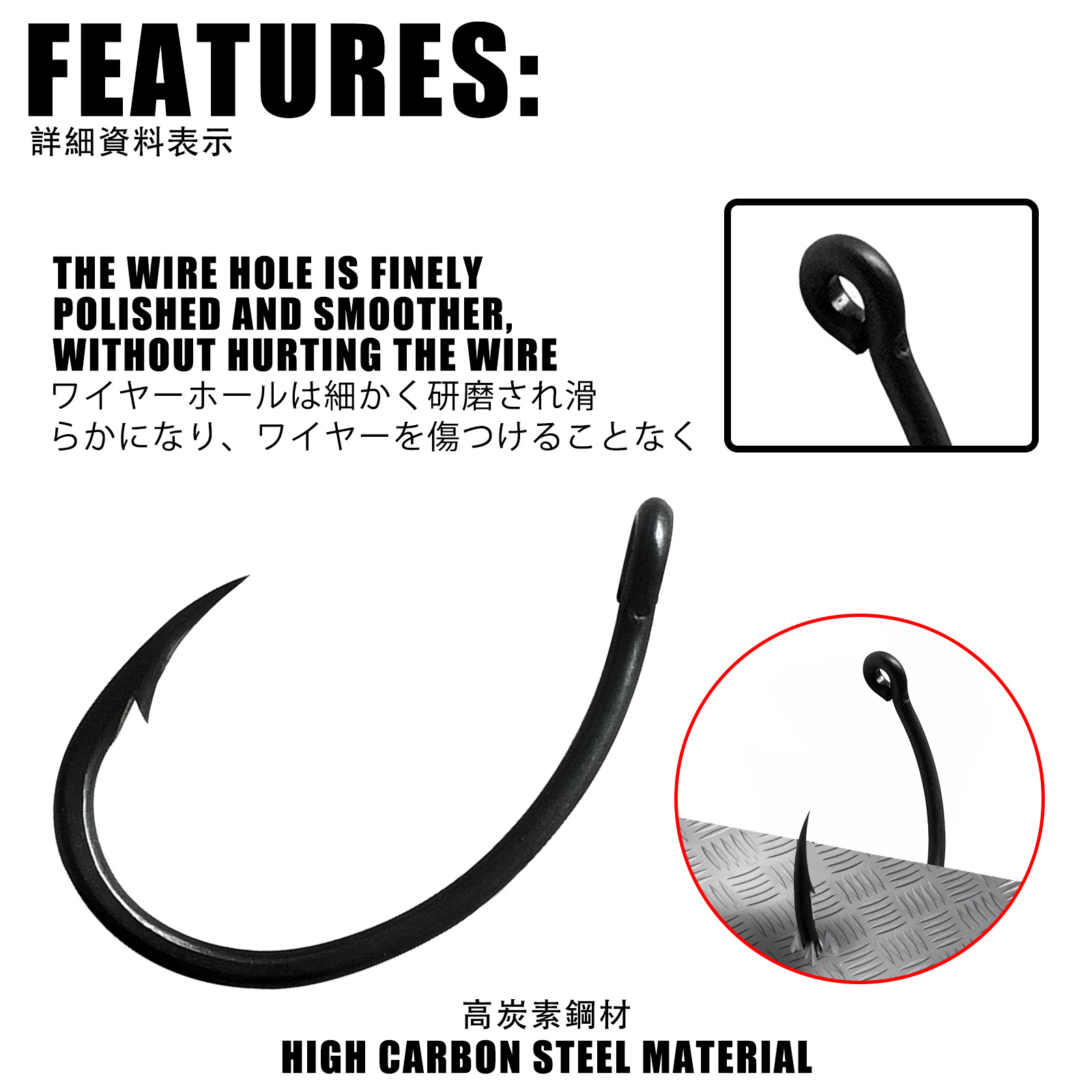 50pcs Carp Fishing Hooks PTFE  - огляд і ціна Fishing Hook Offset