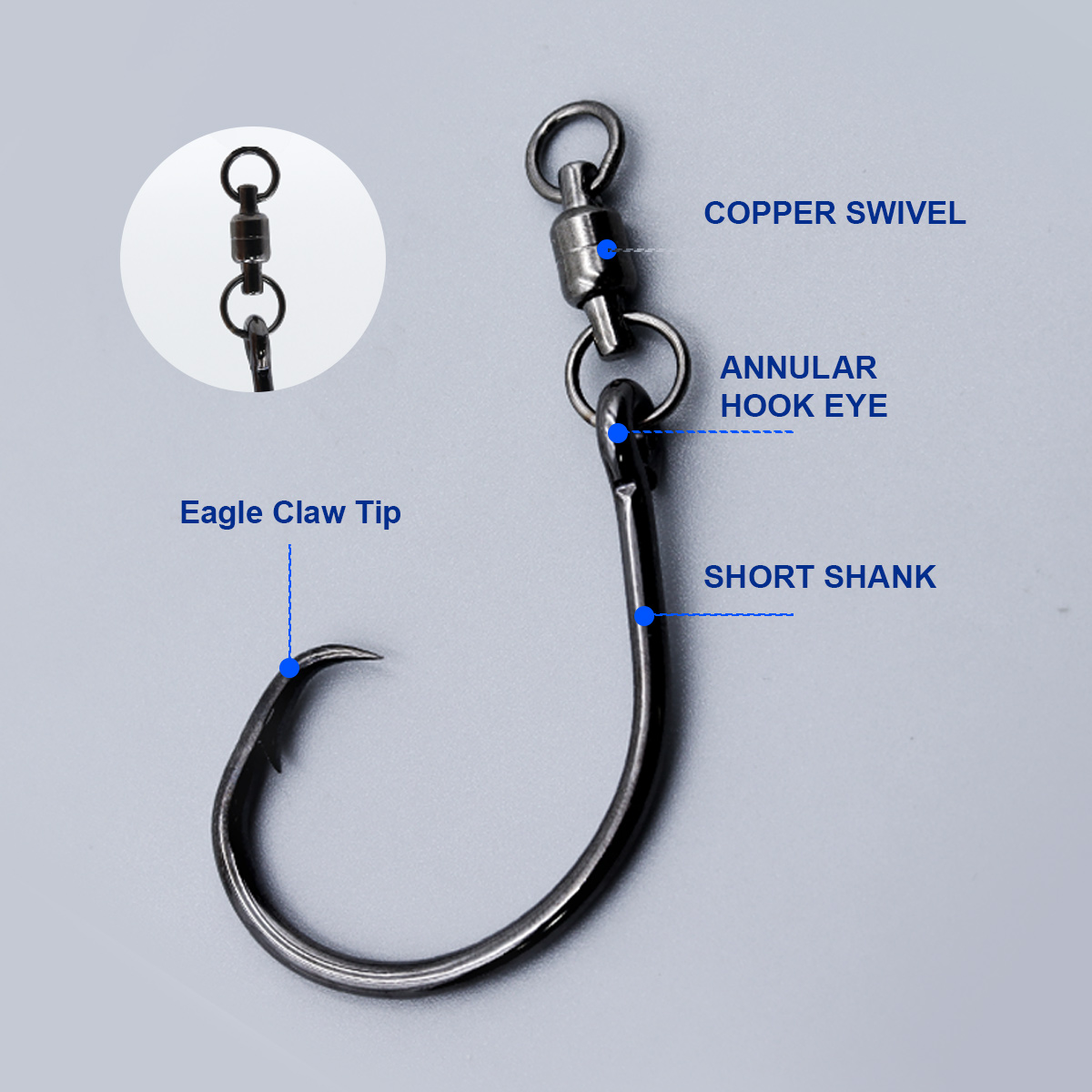 ZYZHE 3/6/9pcs Circle Hooks Wi - огляд і ціна Fishing Hook Offset